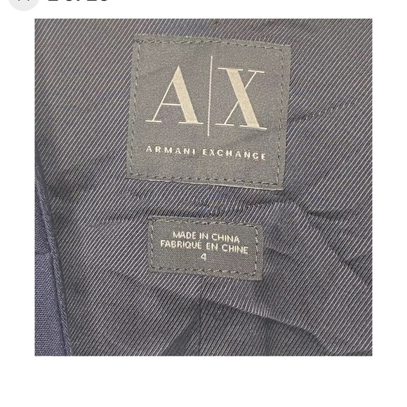 AX Armani exchange navy blue and white pattern Blazer size 4 - Picture 6 of 11
